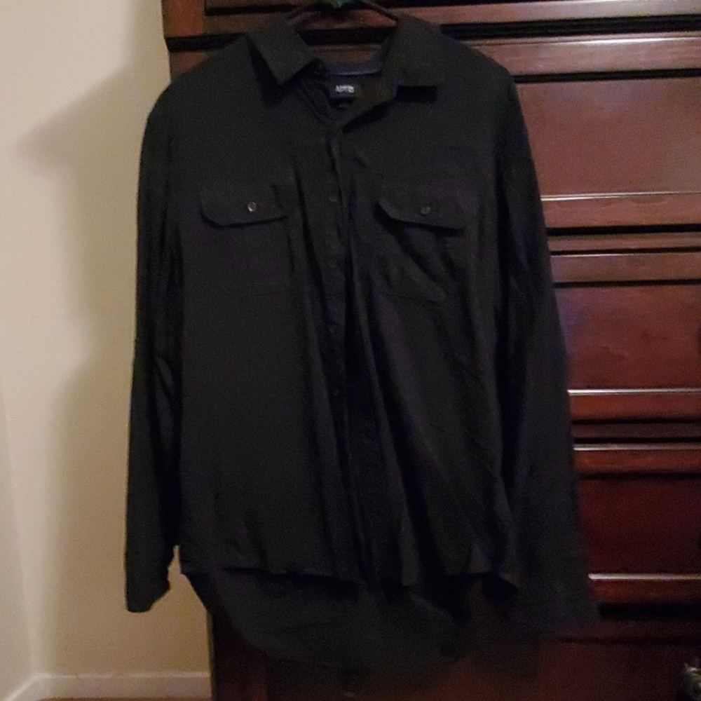 Black long sleeve dress shirt